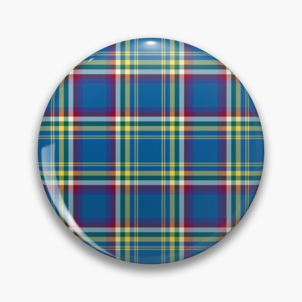 Yukon Territory tartan pinback button