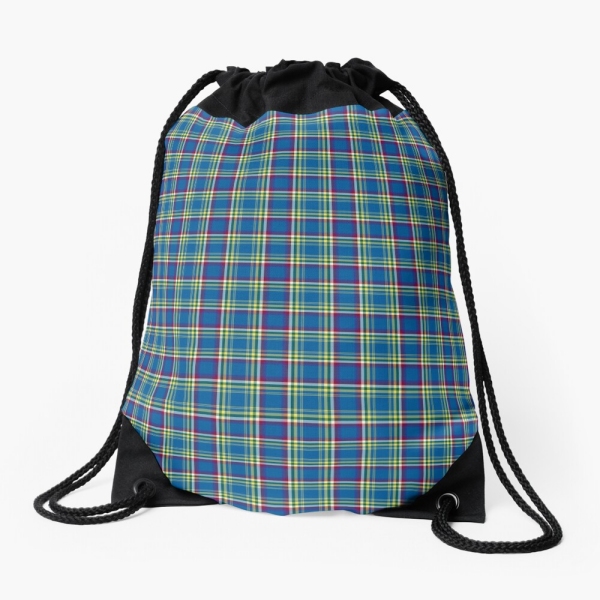 Yukon Territory tartan drawstring bag