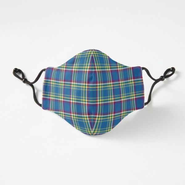 Yukon Territory tartan fitted face mask