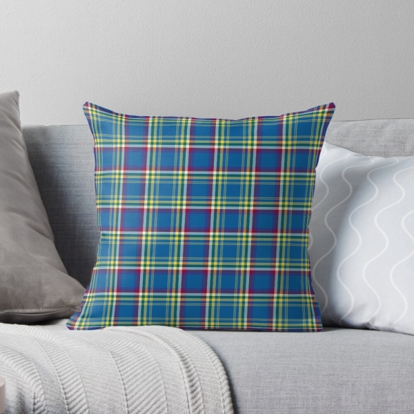 Yukon Territory tartan throw pillow