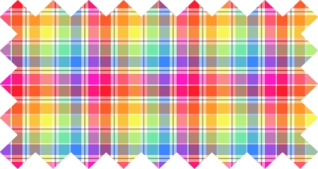 Bright pastel rainbow plaid