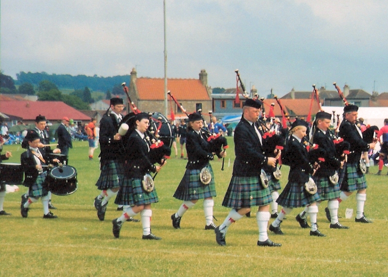 Cupar Pipe Band by Susan Wallace