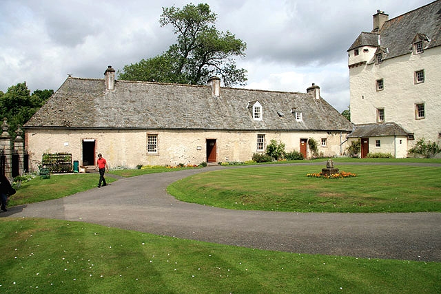 Traquair House Courtyard by Walter Baxter